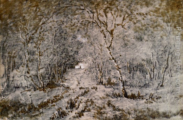 Allee Sous Bois painting - Theodore Rousseau Allee Sous Bois art painting